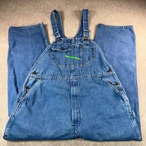 Key Imperial Aristocrat of Overalls Mens 42x32 Blue Denim Bib Overalls Workwear